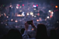 Capturing a city view at night