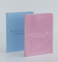 Blue and pink book mockups