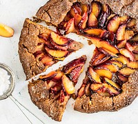 Almond plum galette food photography recipe idea