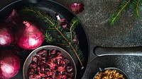 Fresh homemade onion cranberry jam