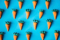 Cute carrots as a colorful pattern