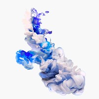Ink explosion psd gradient blue splash color