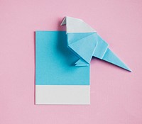 Folded bird origami paper craft