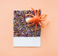 Glittery and sparkly paper card