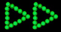 Green lights forward button icon