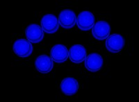 Blue lights wireless network icon