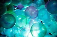 Closeup shot of plastic balls