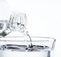 A glass of water macro shot