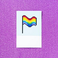 Pixelated pride LGBT rainbow flag