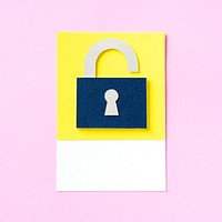 Padlock with a keyhole icon