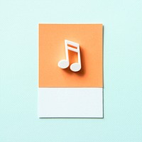 Colored musical note audio symbol