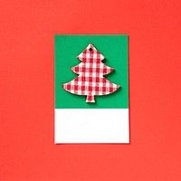 Christmas tree with a plaid pattern