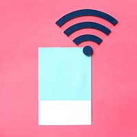 Paper craft art of Wi-Fi signal