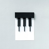 Paper craft art of piano keys