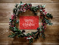 Christmas holiday greeting design mockup