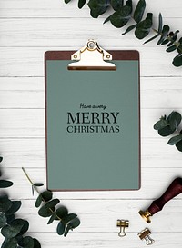 Christmas holiday greeting design mockup