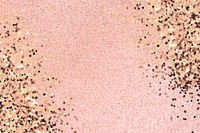 Gold glitter confetti on a pink background