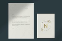 Document mockup on a plain background