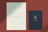 Document mockup on a plain background