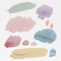 Colorful watercolor brush strokes background vector