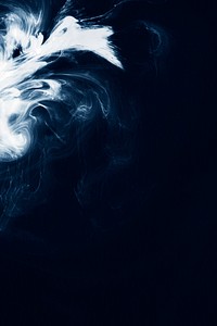 White smoke isolated on blue background