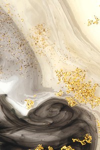 Abstract black watercolor and gold glitter background vector