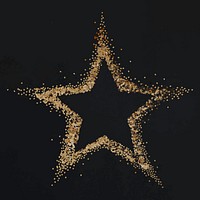 Shiny dusty gold star vector
