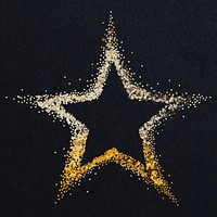 Shiny dusty gold star vector