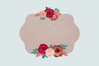 Blooming floral badge design vector