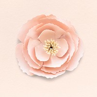 Polyantha rose flower paper craft
