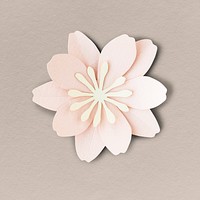 Pink sakura flower paper craft