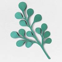 Green silver dollar eucalyptus paper craft leaf