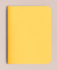 Blank yellow book cover mockup