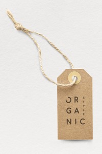 Brown organic style label mockup