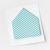 Blue stripe arrow paper mockup