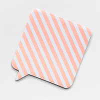 Peach stripe bubble speech mockup