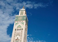 Mosque with minaret in Casablanca, Morocco