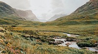Natural landscape of Highlands in Scotland