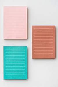 Blank pastel lined notepaper templates