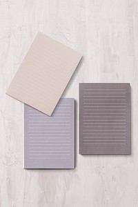 Pastel lined notepaper templates set