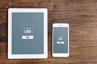 Digital devices screen mockup template