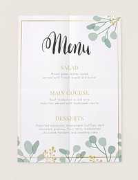 Restaurant today&#39;s menu card mockup