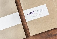 Recycled natural paper envelope mockups