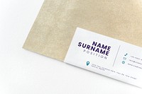Natural brown paper envelope mockup