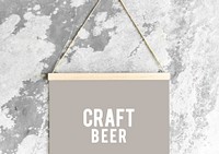 Craft beer pub poster mockup