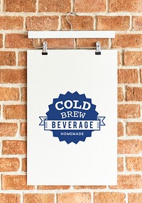 Cold brew beverage poster mockup