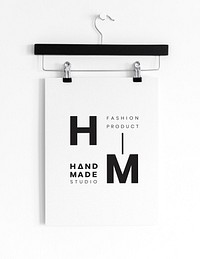 Design on a clothes hanger poster mockup