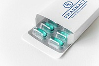 Medication branding and packaging mockup