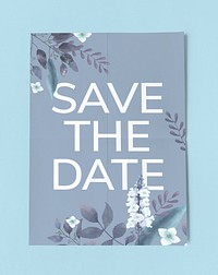 Save the date poster mockup