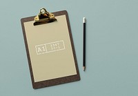 Clipboard with a document mockup